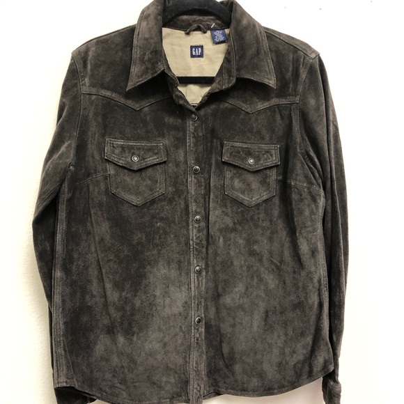 gap suede shirt jacket